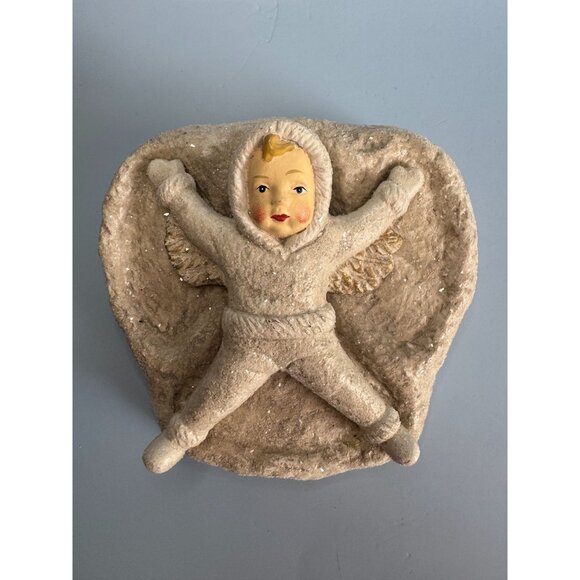 Vintage Walnut Ridge Snow Angel Chalkware Figure 6" X 7" - Picture 6 of 6